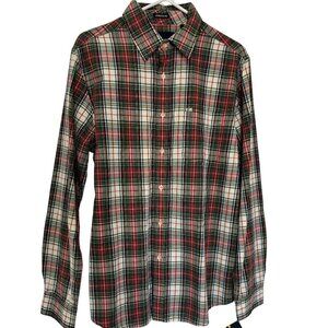NWT Nautica Long Sleeve Plaid Shirt Athletic Fit Size Medium